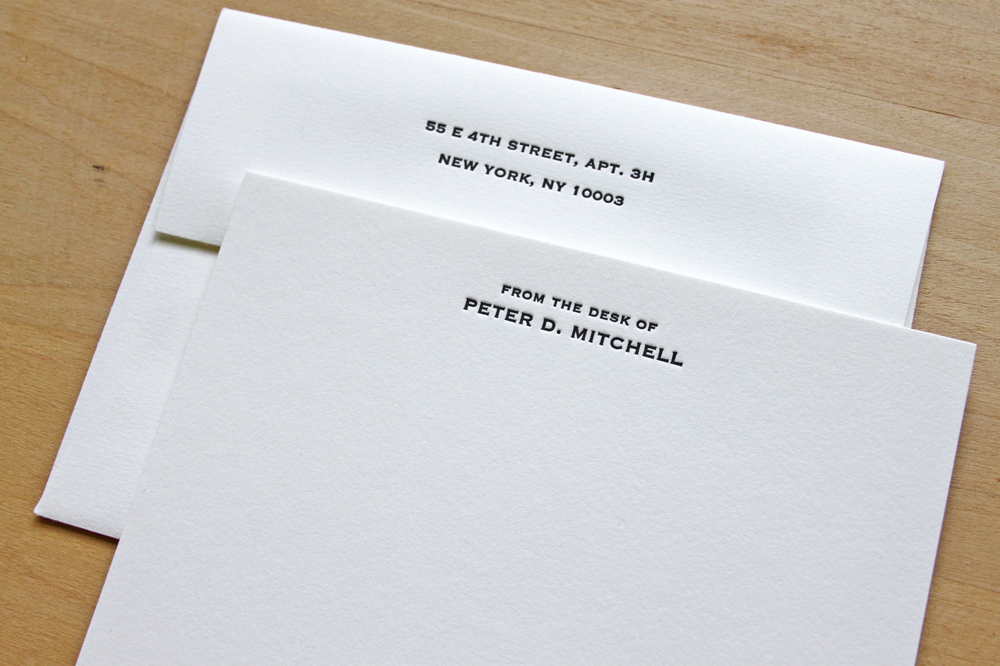 Premium personalized professional stationery on cotton paper