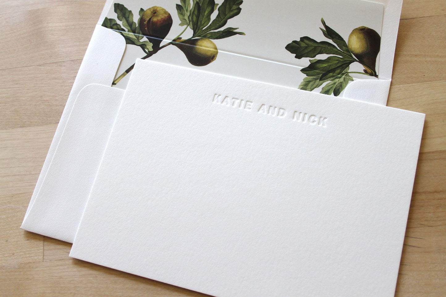 Blind Embossed Letterpress Wedding Stationery