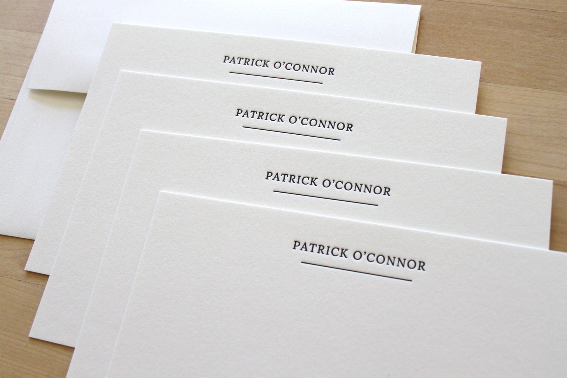 letterpress custom notecards for men