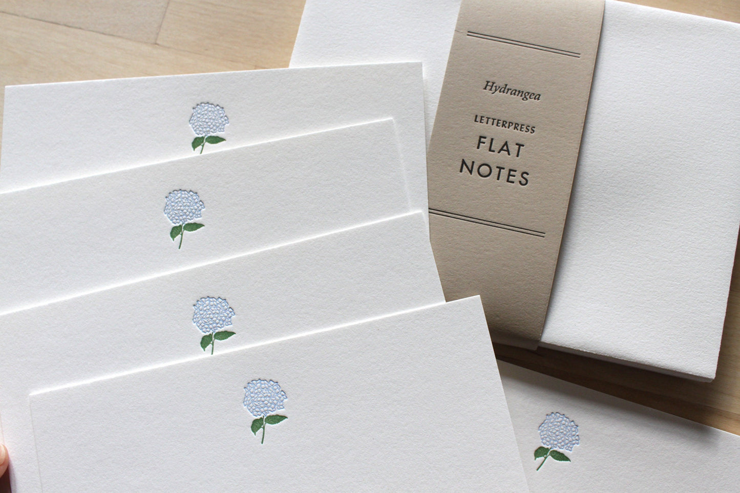 Hydrangea Letterpress Notecards