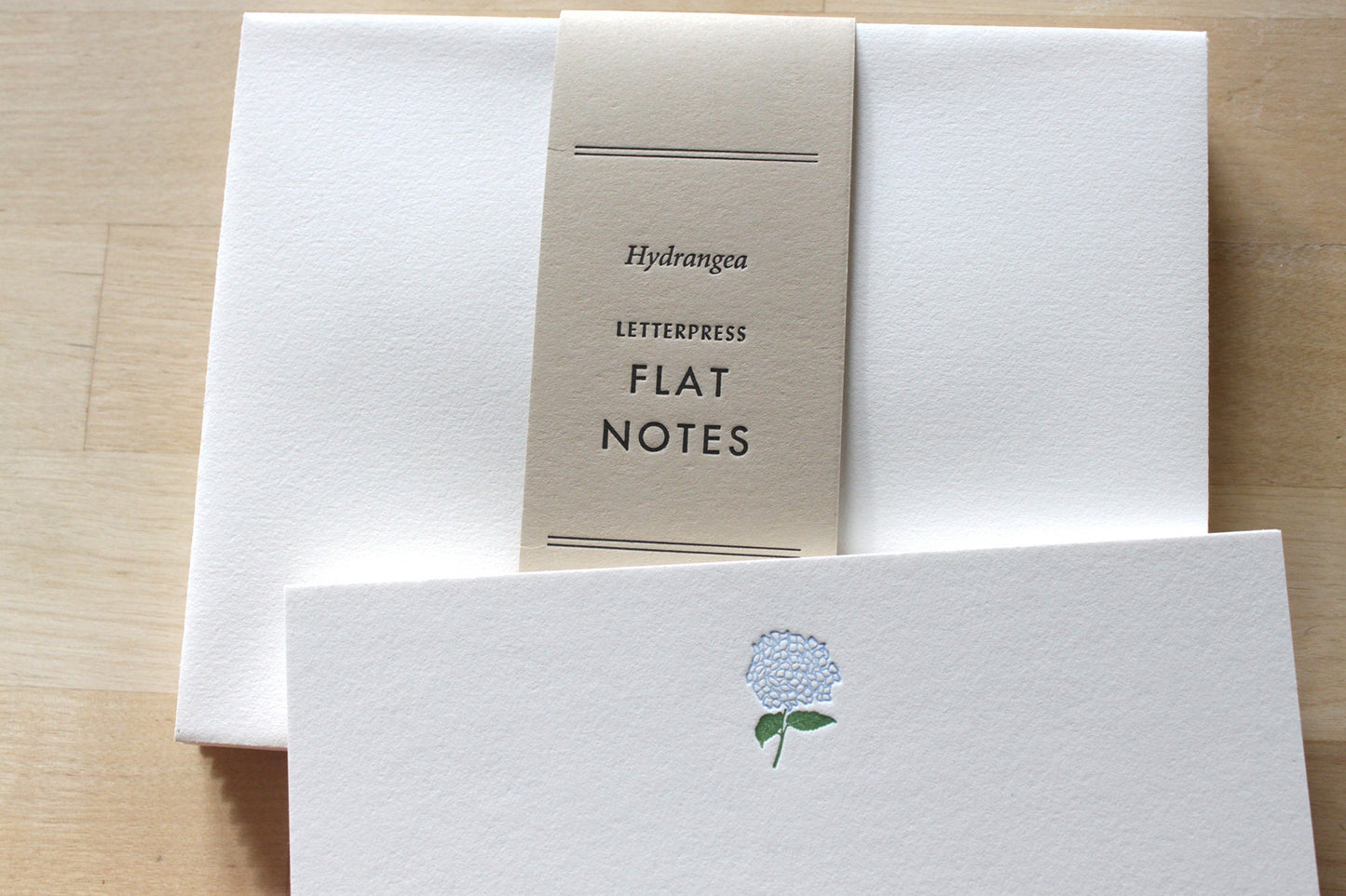 Hydrangea Letterpress Notecards