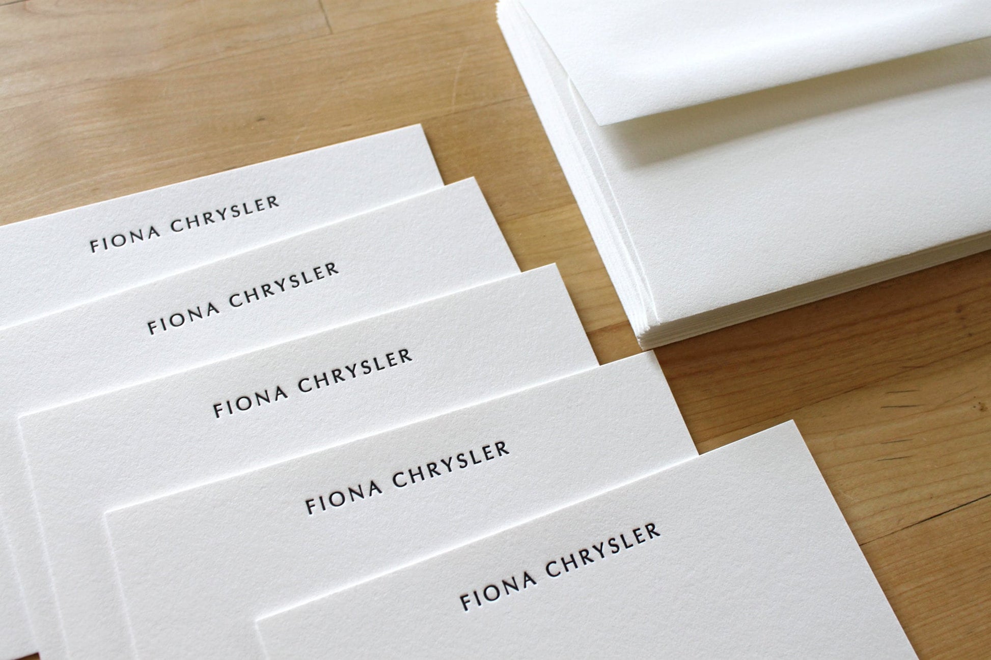 modern letterpress notecards