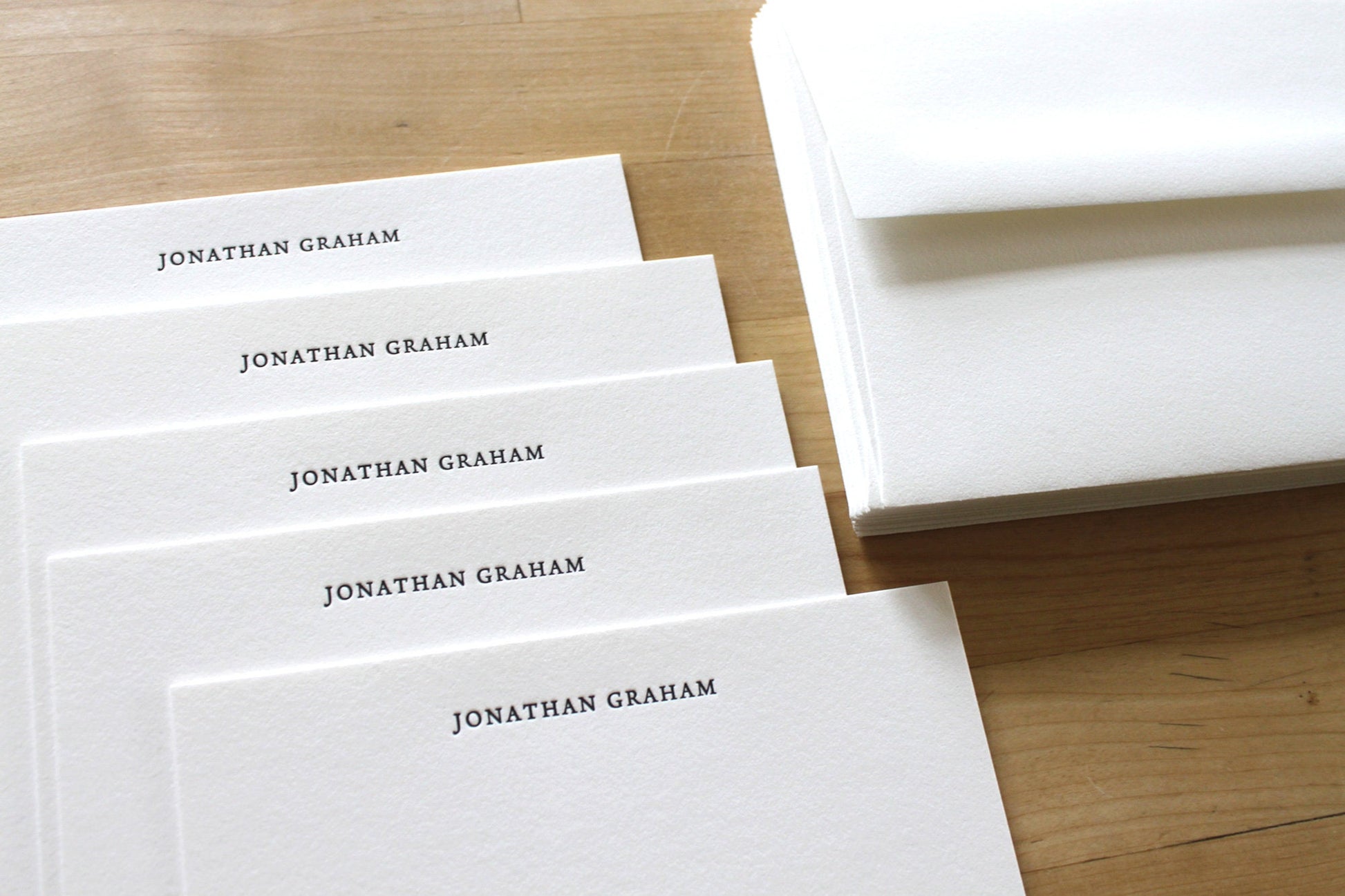 traditional letterpress notecards