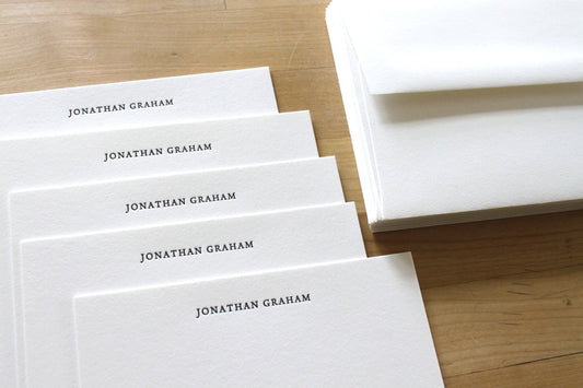 traditional letterpress notecards