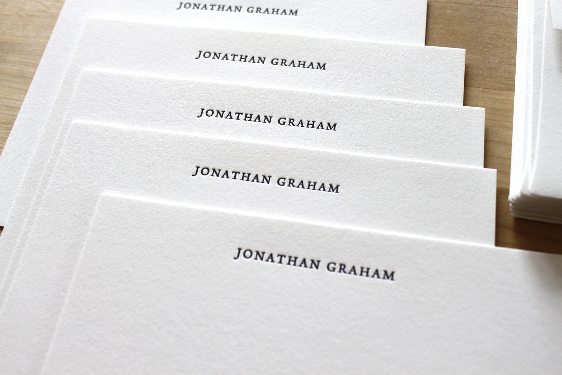 letterpress notecards with traditional font