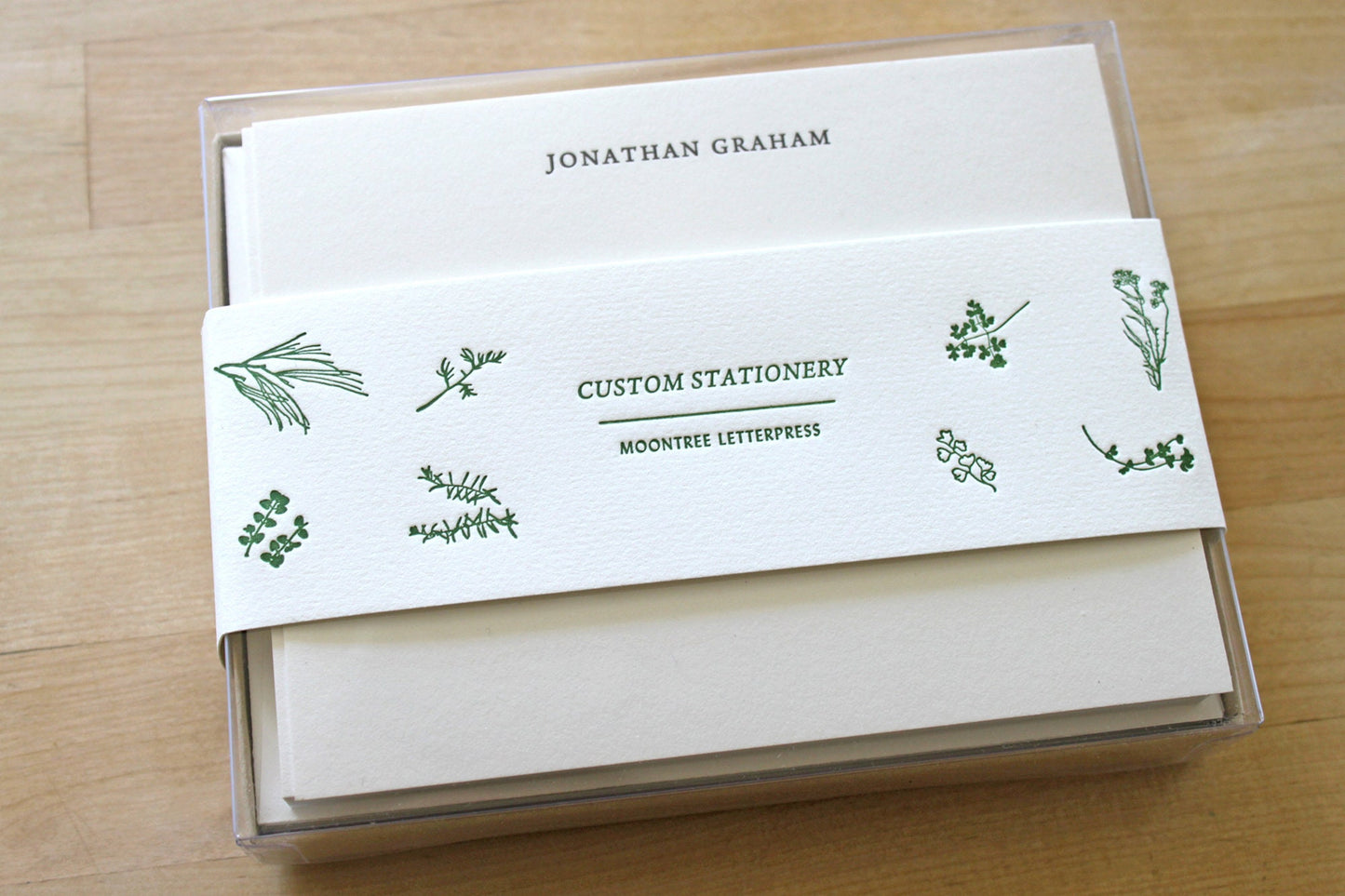 traditional letterpress notecards