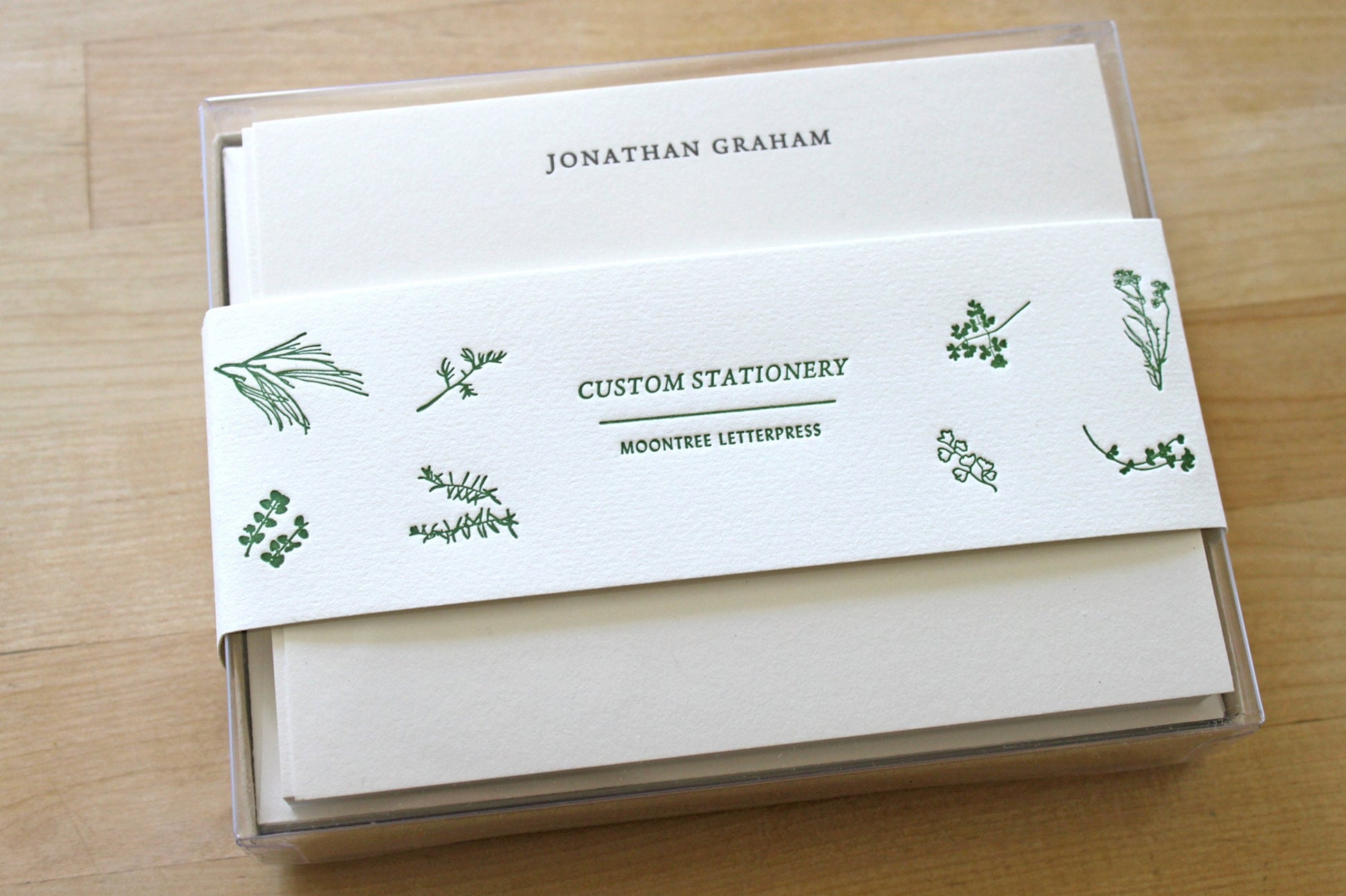 traditional letterpress notecards
