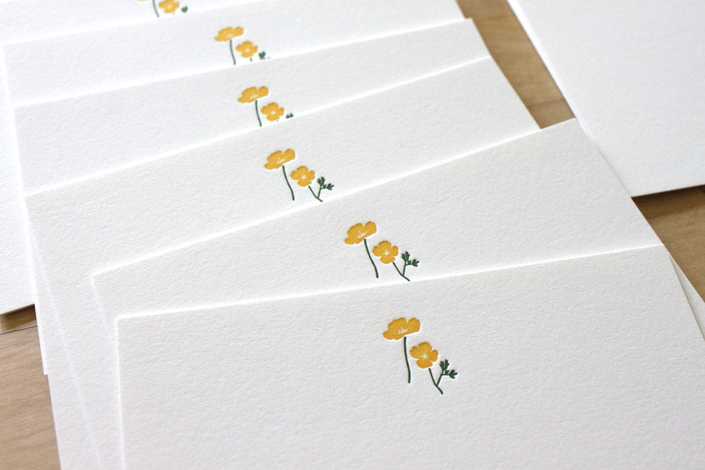 California Poppy Letterpress Notecards