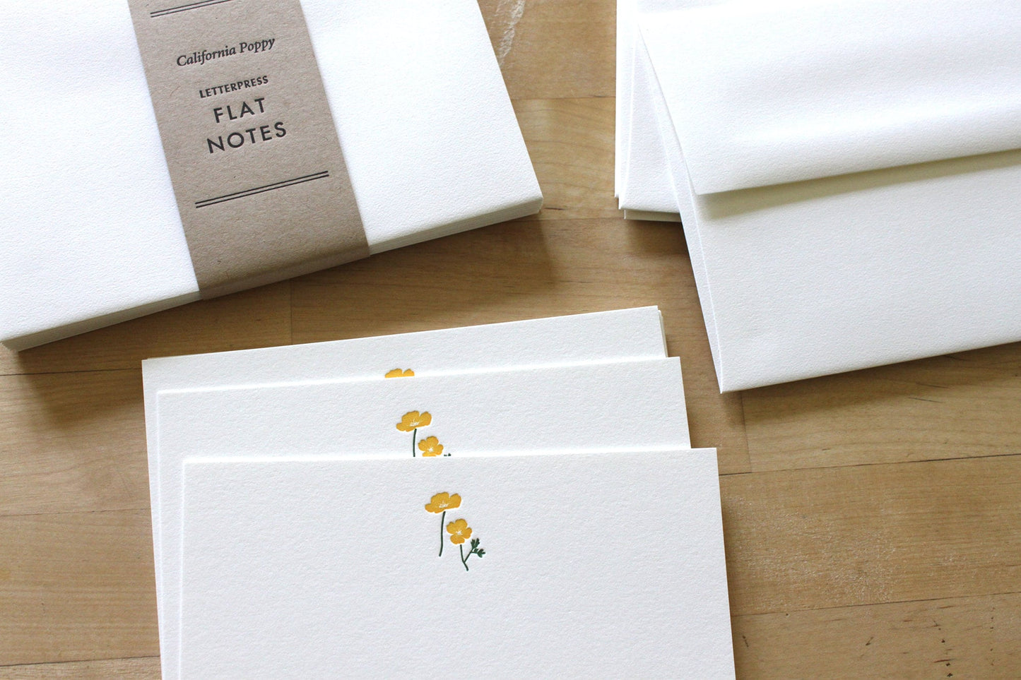 California Poppy Letterpress Notecards