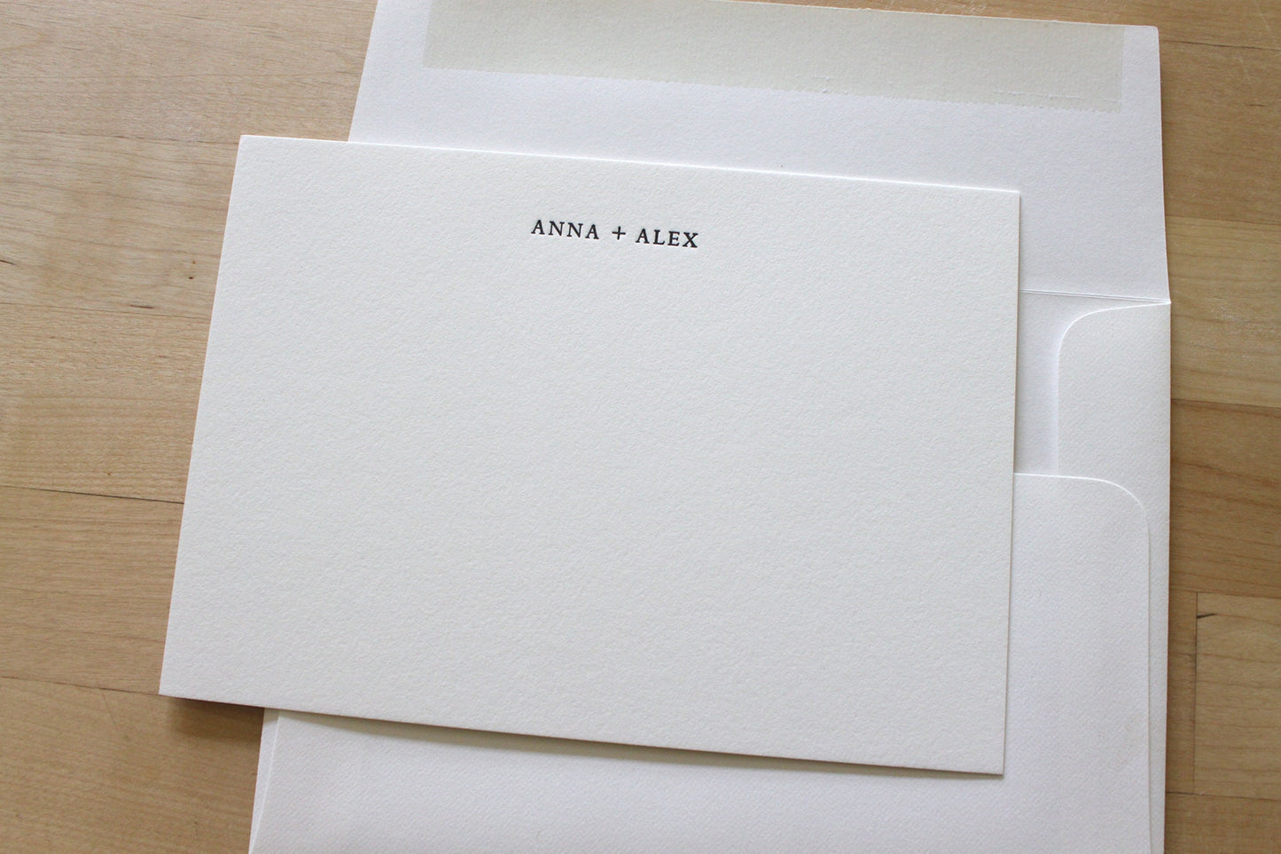 custom letterpress wedding thank you notes