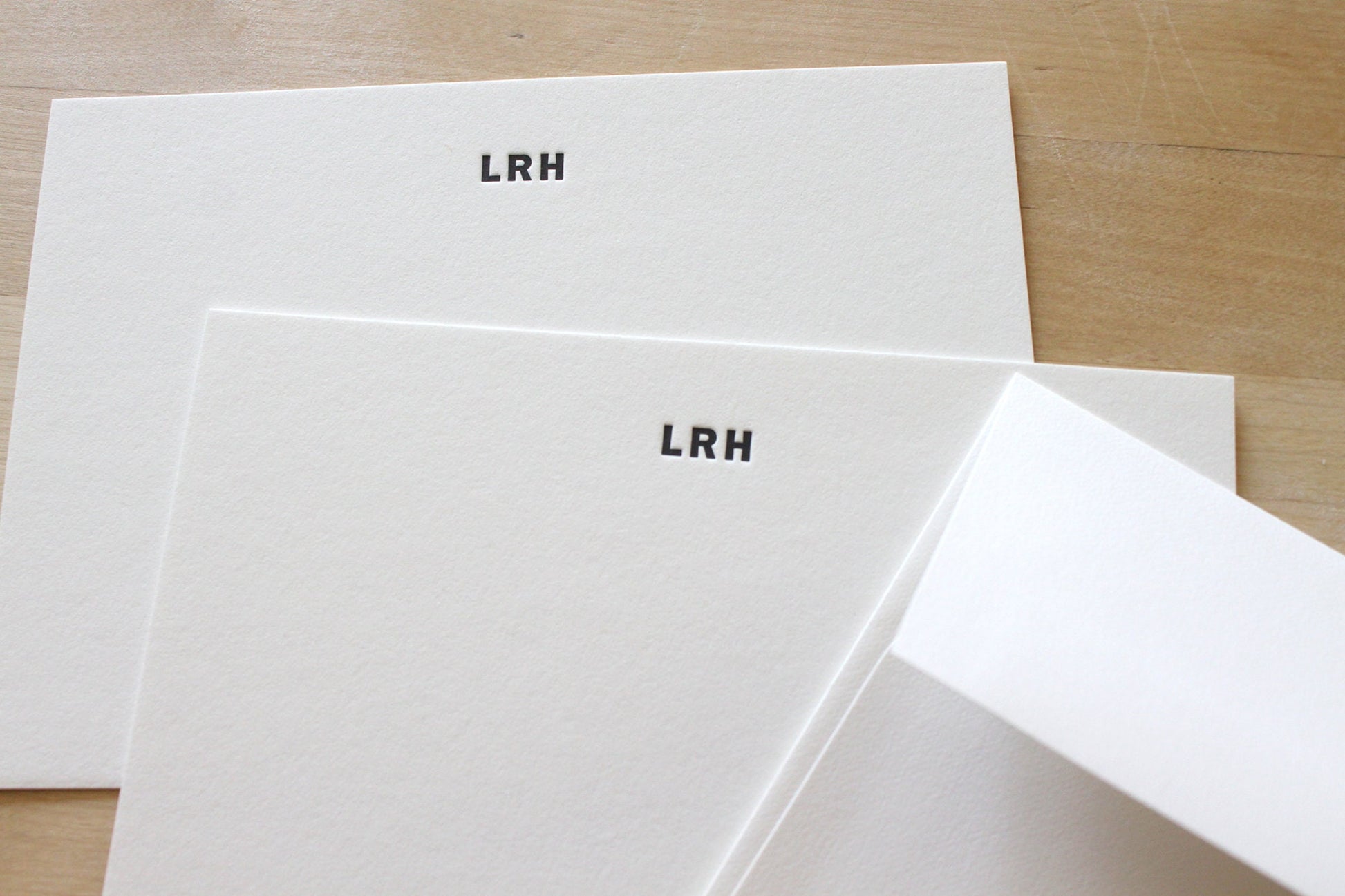 modern simple letterpress stationery