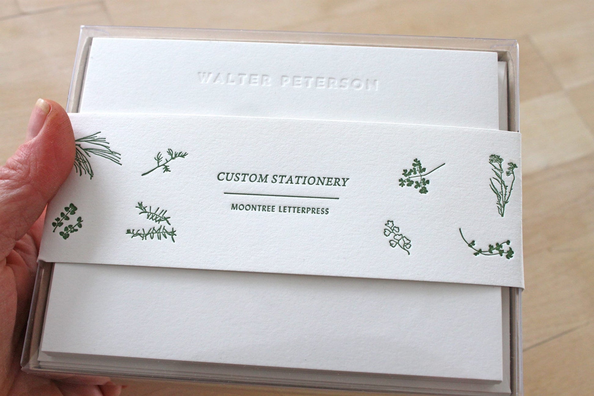 custom letterpress stationery