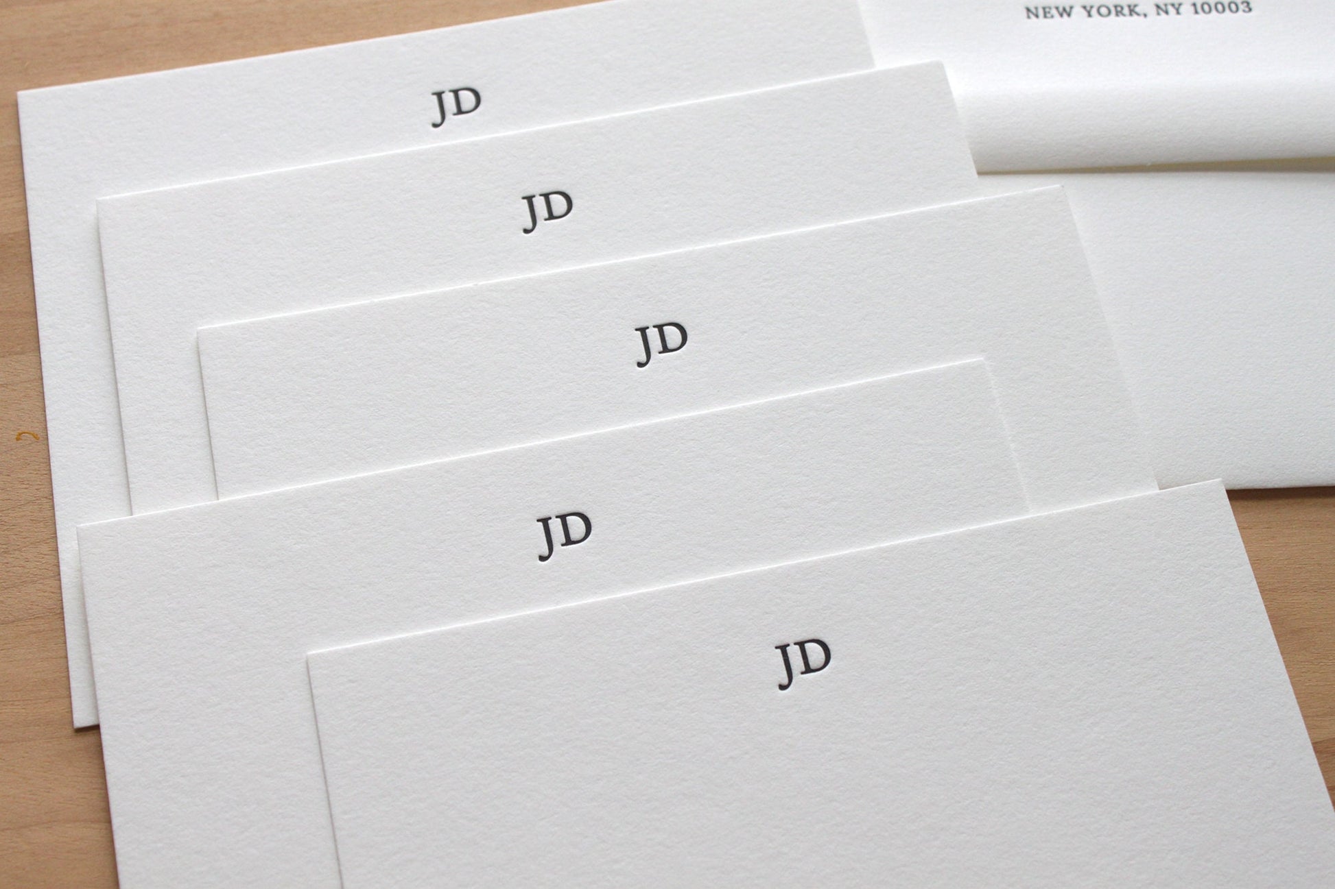 simple letterpress notecards