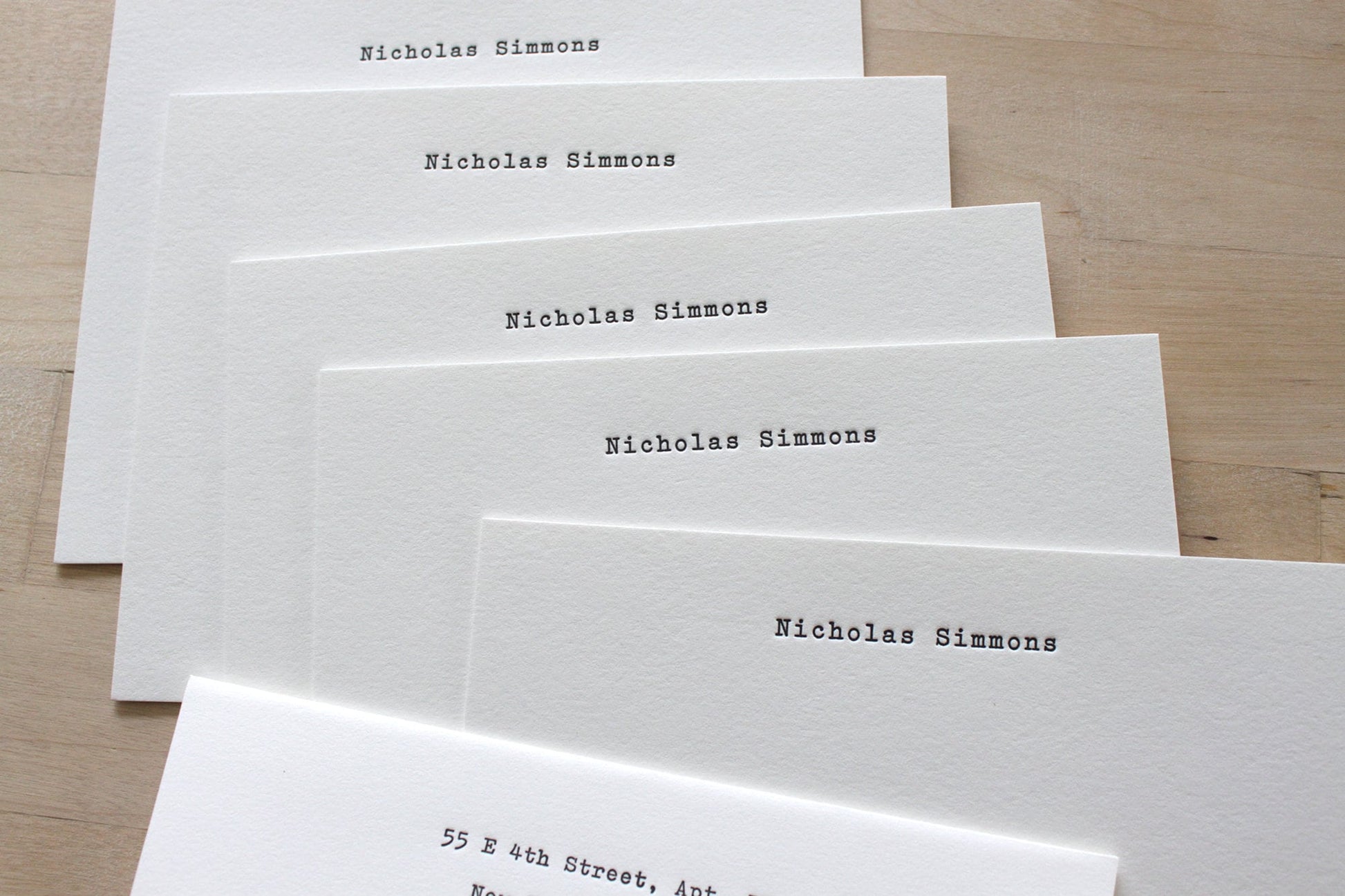 letterpress thank you notes