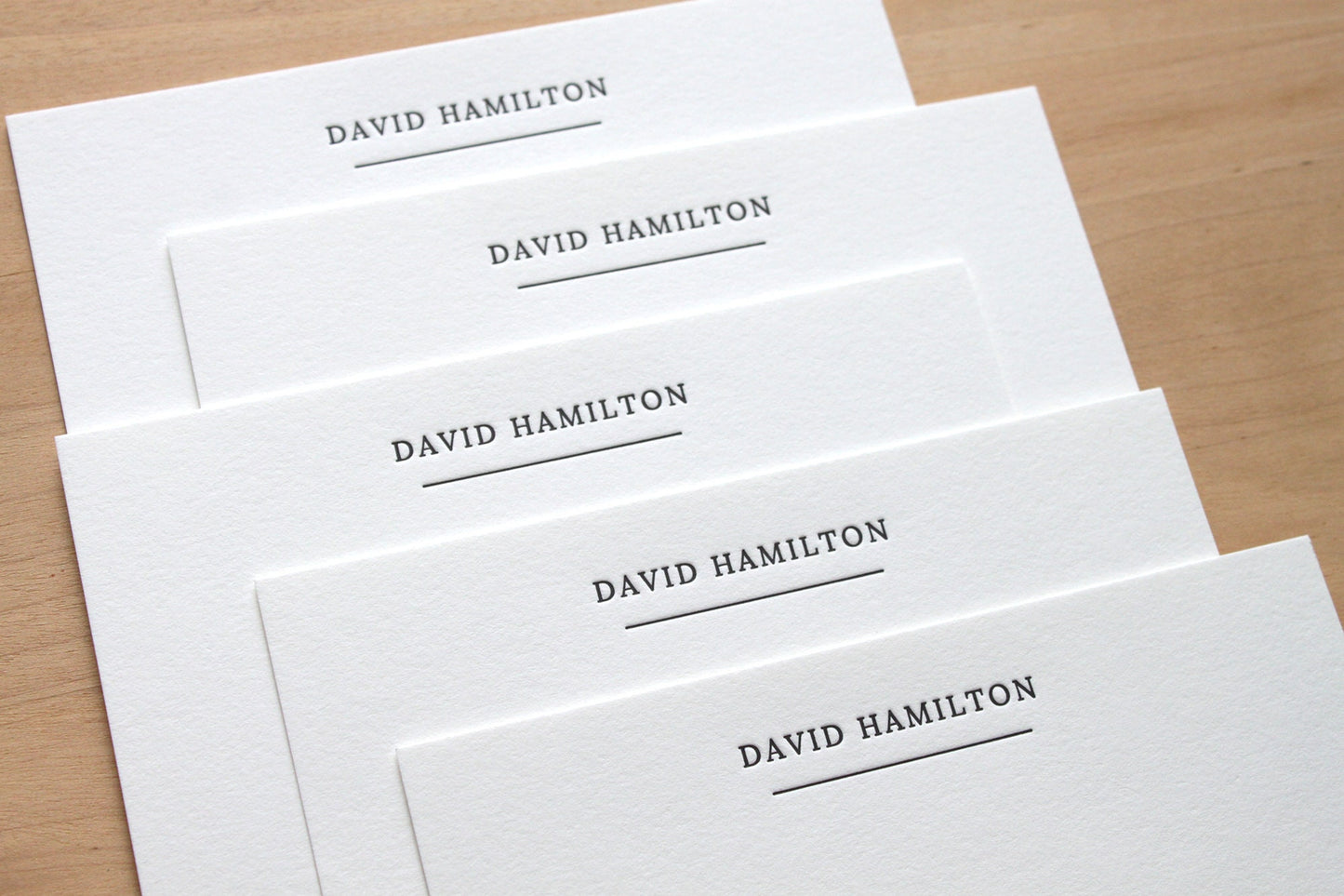 elegant stationery underlined name