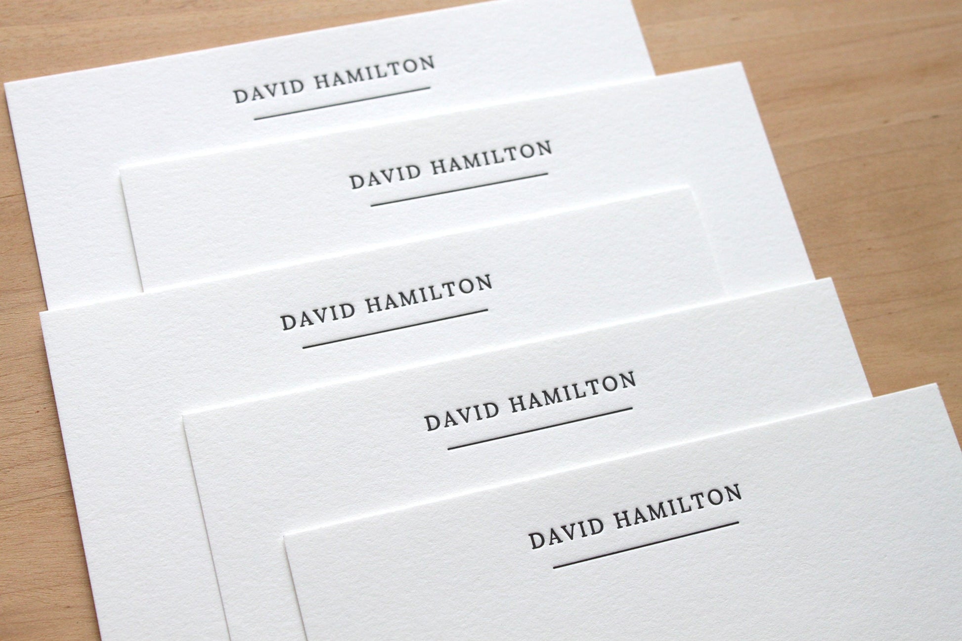 elegant stationery underlined name