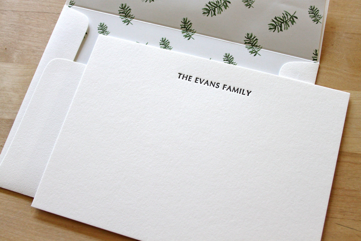 Evergreen Letterpress Wedding Stationery