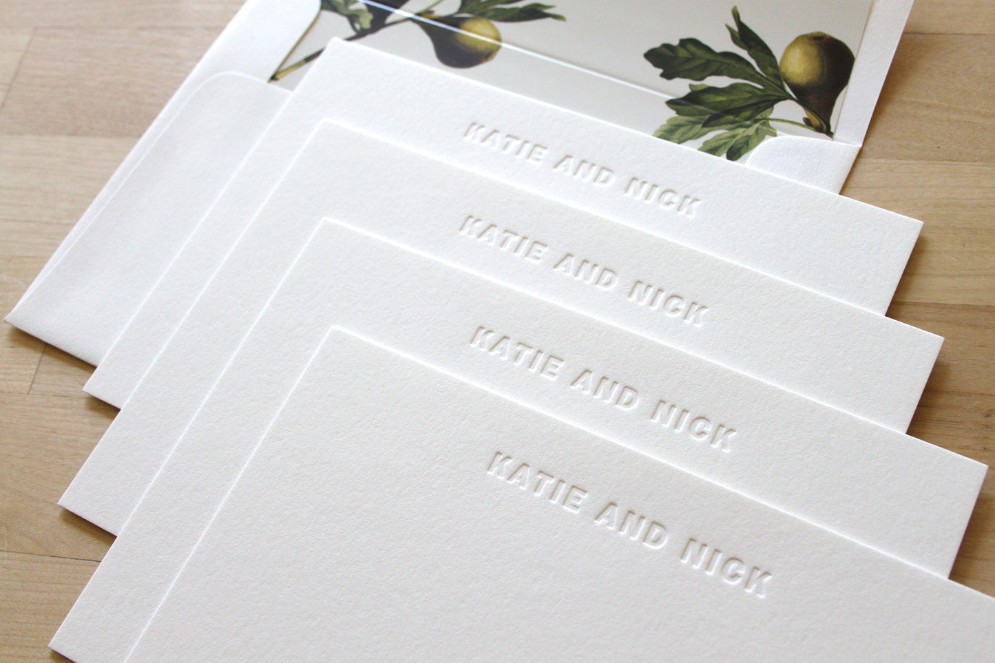 Blind Embossed Letterpress Wedding Stationery