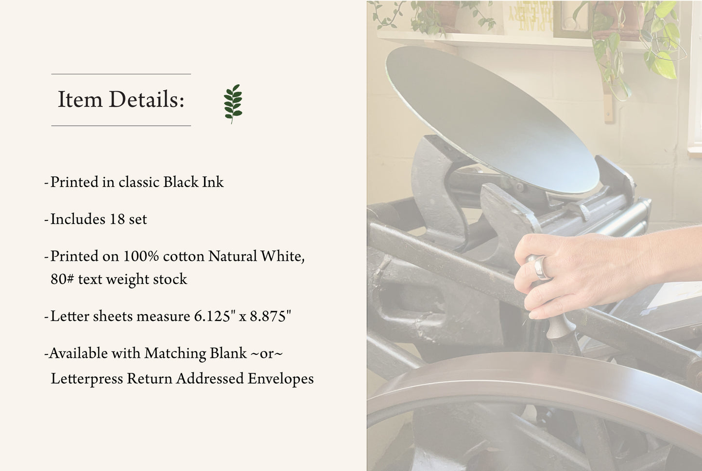 Personalized Letterpress Stationery Sheets