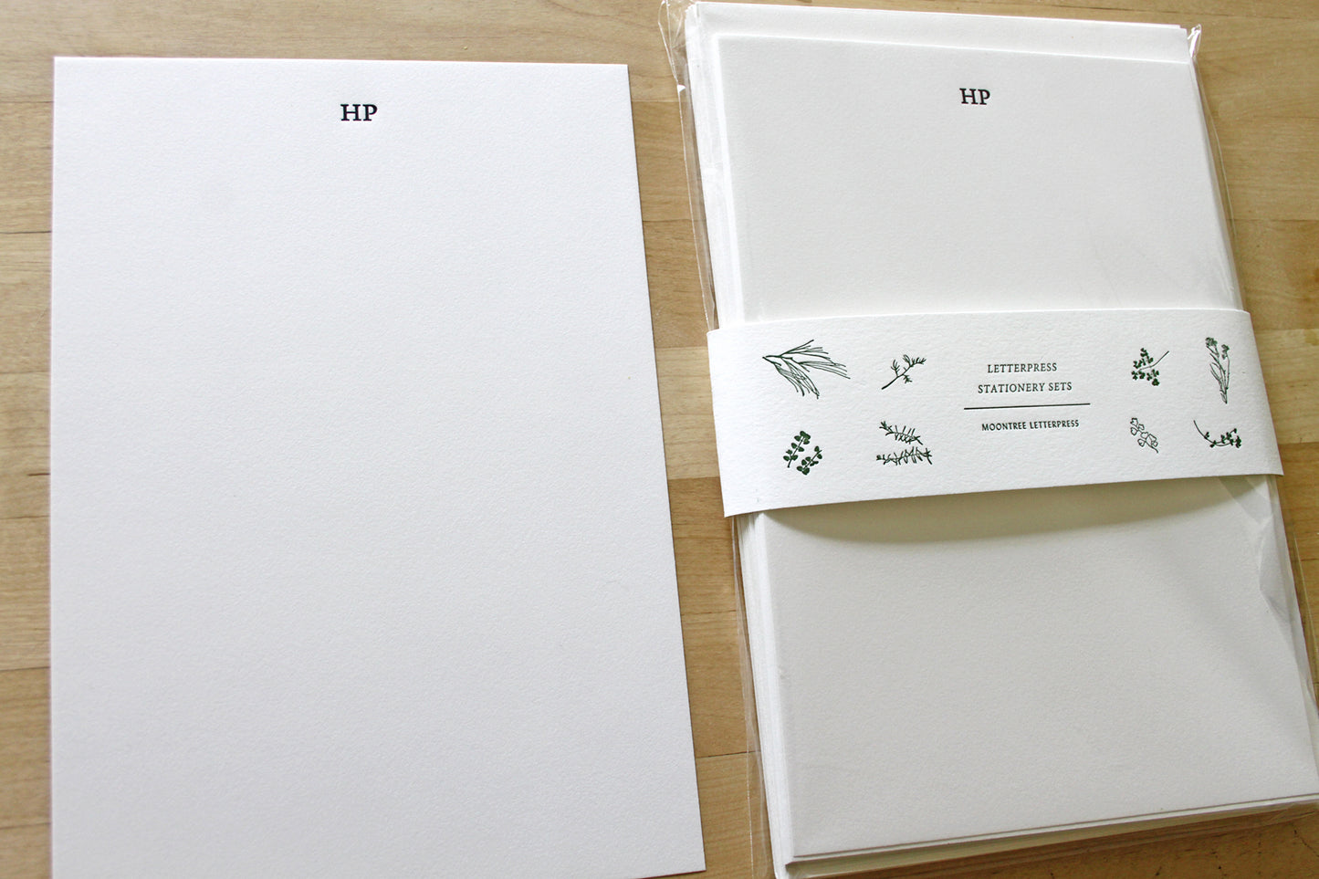 Personalized Letterpress Stationery Sheets