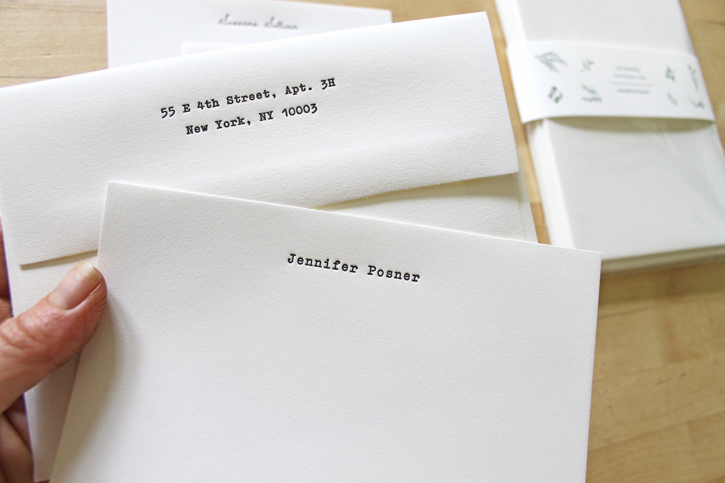 Personalized Letterpress Stationery Sheets