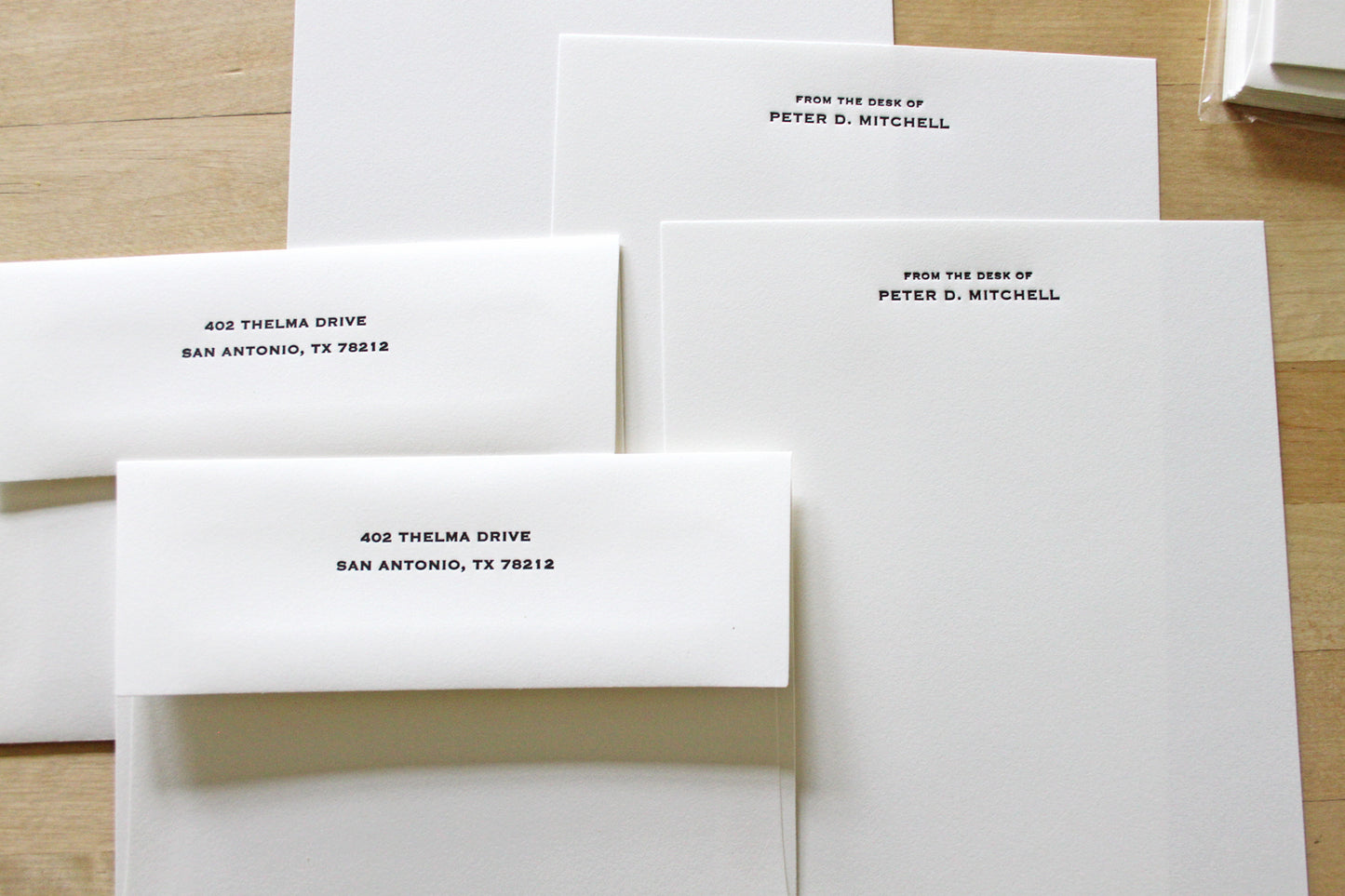 Personalized Letterpress Stationery Sheets