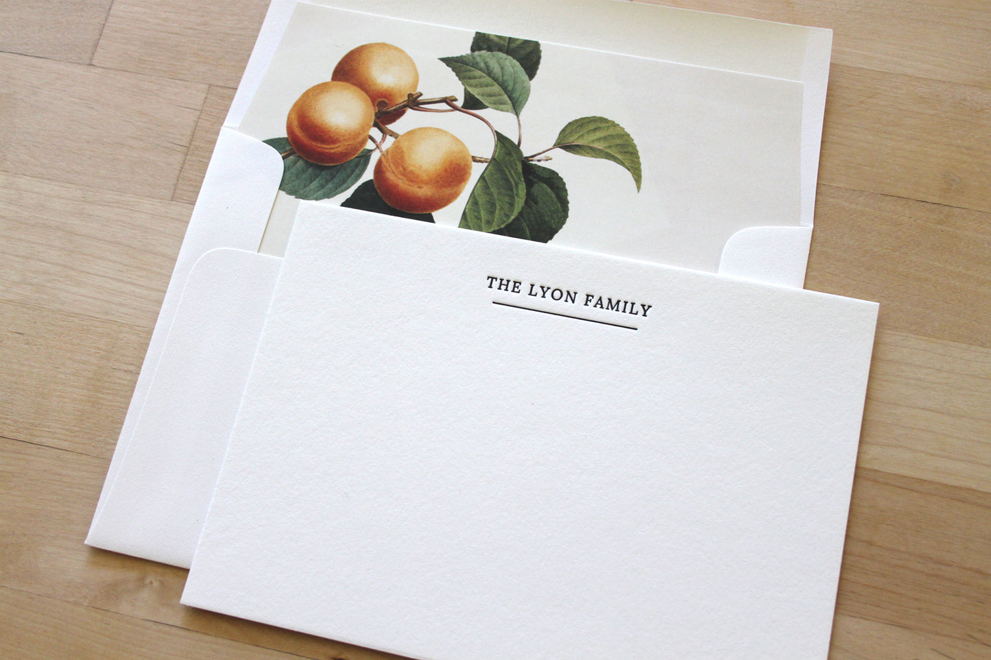 Peaches Letterpress Wedding Stationery