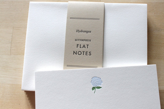Hydrangea Letterpress Notecards