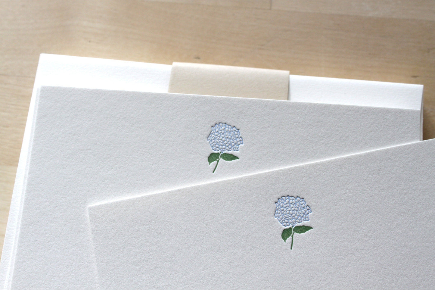 Hydrangea Letterpress Notecards